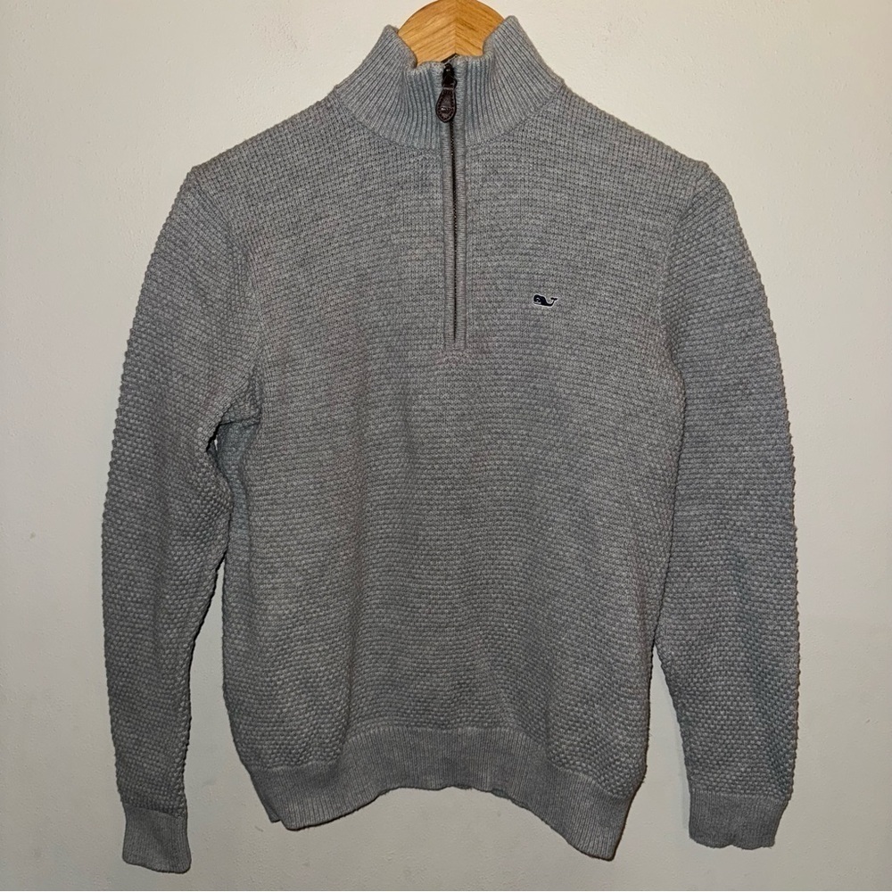 Vineyard Vines Hamilton Sweater Half Zip Gray Sweater Men’s Size Extra Small